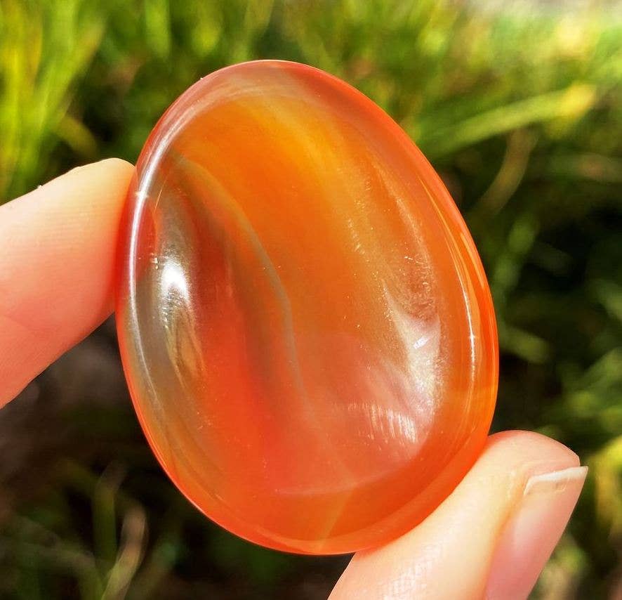 Crystal worry stone crystal thumbstone