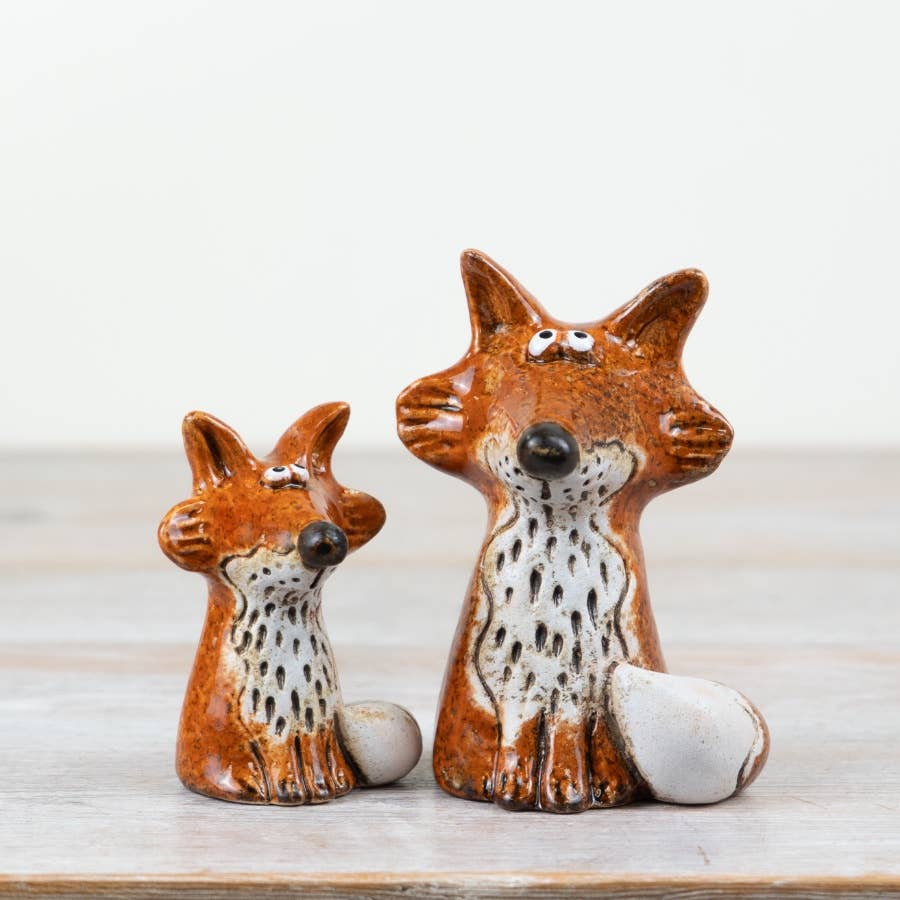 Glazed Fox Ornament, 12.5cm
