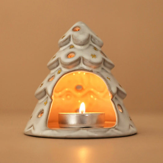 White Christmas Tree Tealight Holder -Not available to EU