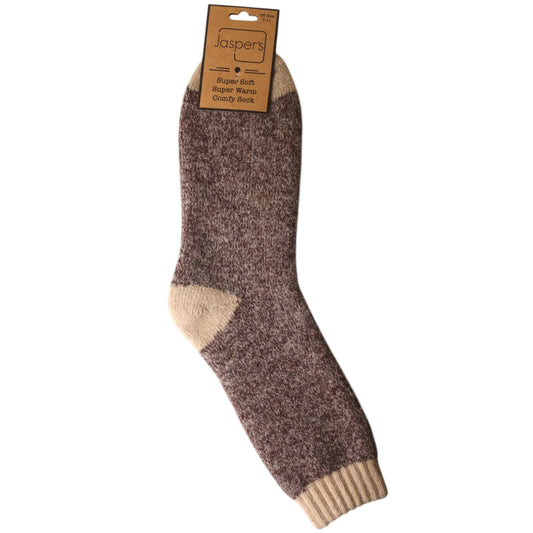 Cappuccino Marl Cosy Men's Socks JS1002