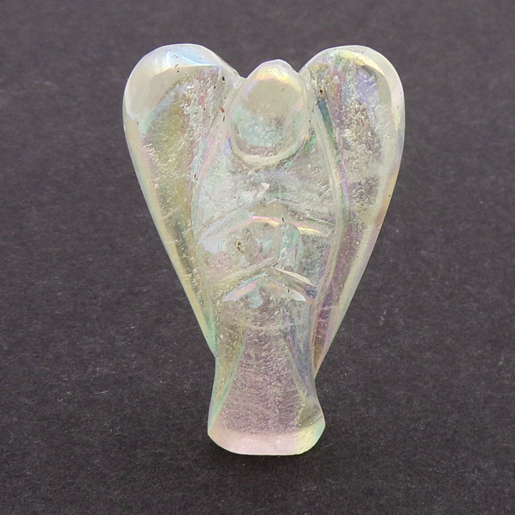 Angel Aura Quartz Angel Carving - Approx: 60 mm X 30 mm