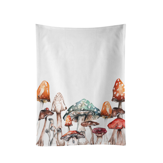 The Forest Mushroom Design Cotton Tea Towel