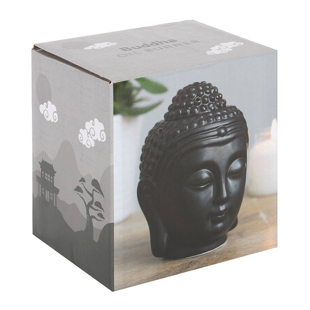 Black Buddha Head Oil Burner and Wax Warmer
