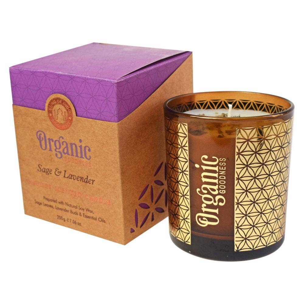 Sage & Lavender Smudge Organic Goodness Candle 200g
