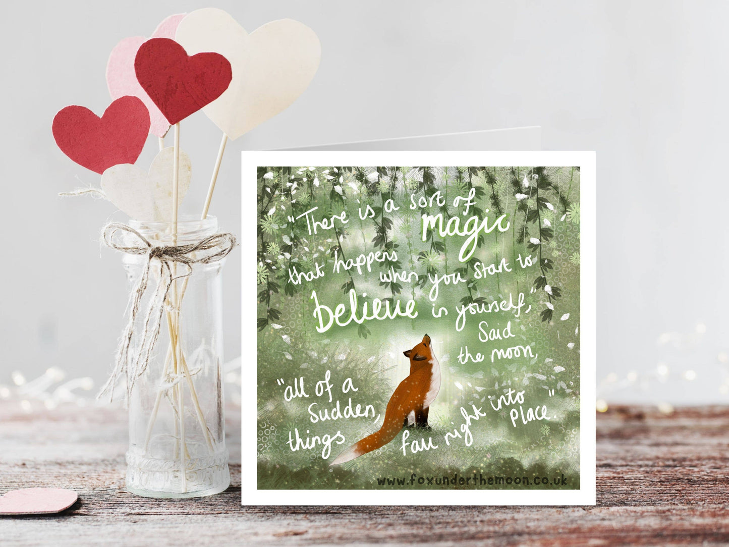 "Believe" Congratulations & Encouragement Card by Fox Under : Naked (no cello wrapping)