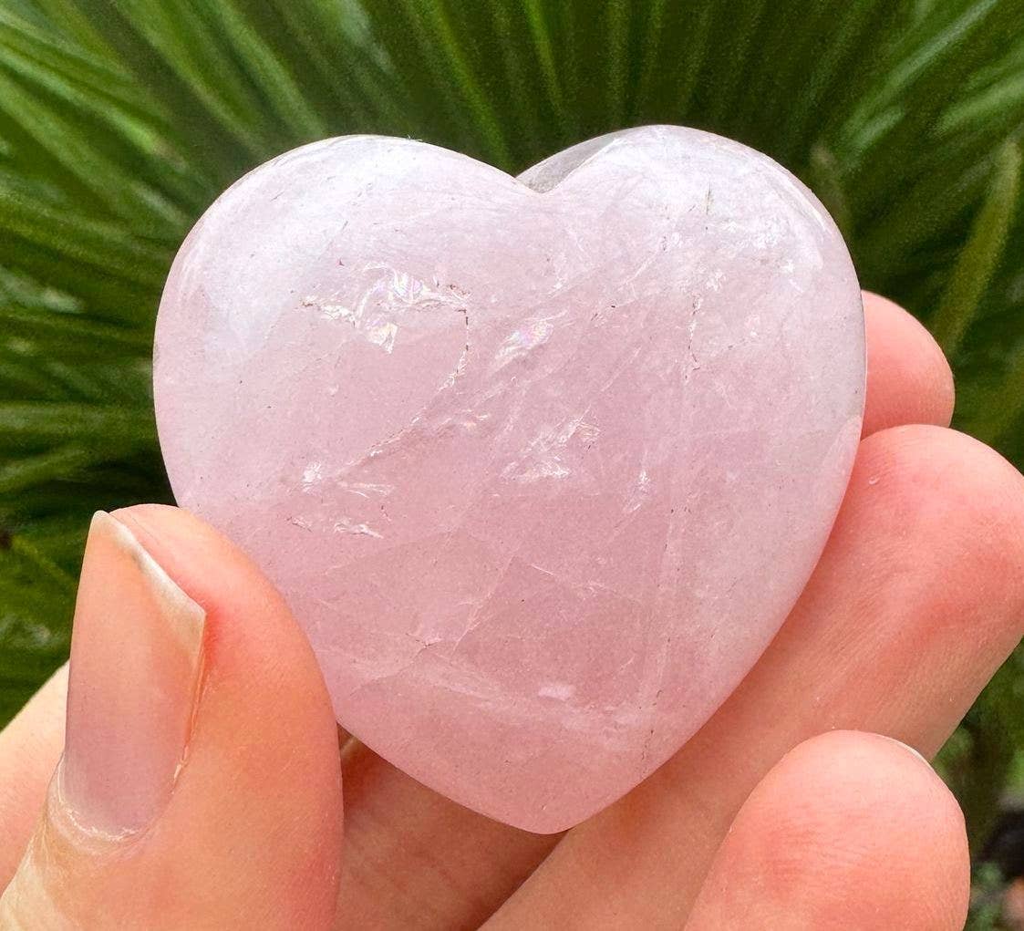 Rose Quartz Heart 3-5cm gemstone Loveheart healing crystal