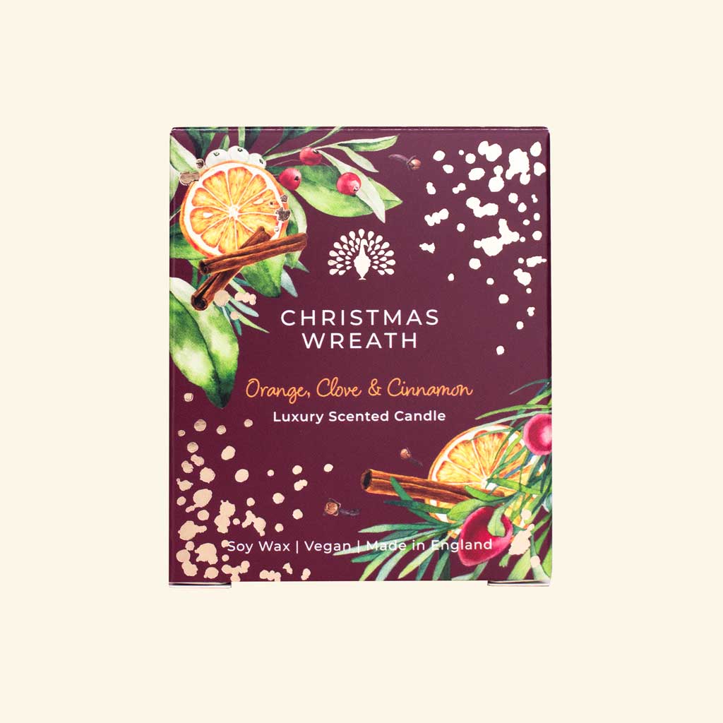 Christmas Tidings Christmas Wreath Candle