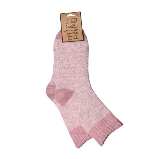 Pink Marl Cosy Socks SL811