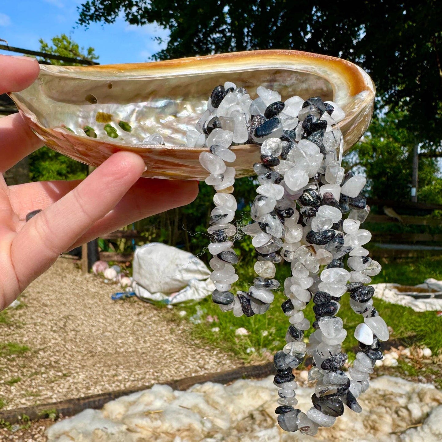 Crystal chip bracelet stretch bracelet gemstone jewellery Cherry Quartz