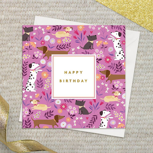 Happy Birthday - Dogs - Greetings Card