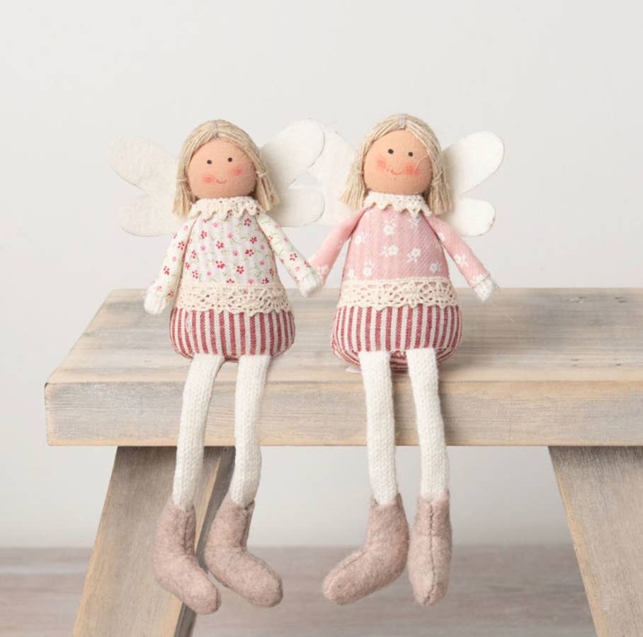 Pink Floral Angels, 17cm
