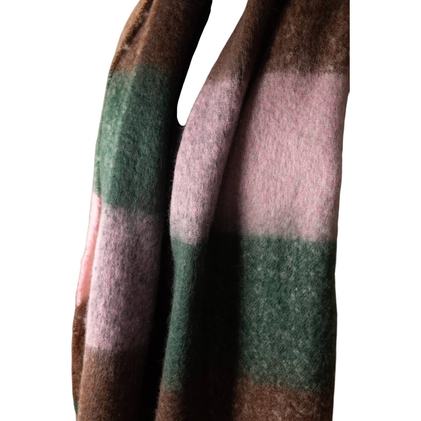 Green, Pink & Maroon Checked Chunky Winter Scarf SW822