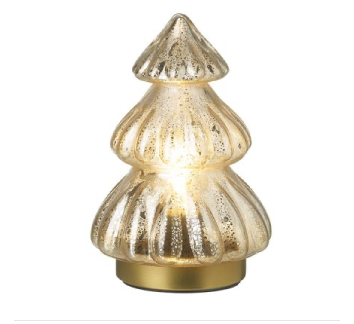 Mottled Gold Glass LED tree