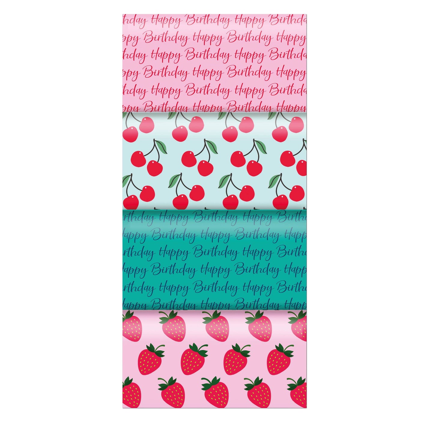 Eco-friendly FSC® sustainable Roll Wrap Paper Secret Garden : Strawberries