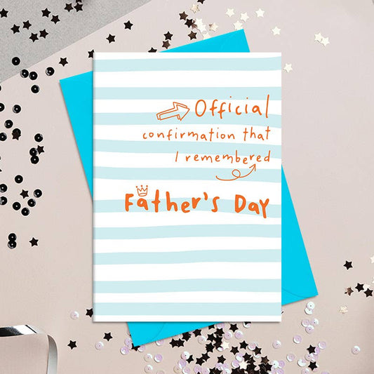 I remembered Father's Day - Greetings Card