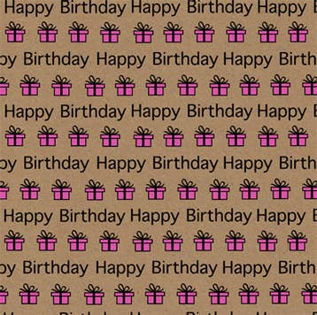 Eco-friendly Happy FSC™ sustainable wrapping paper (12): Pink Present