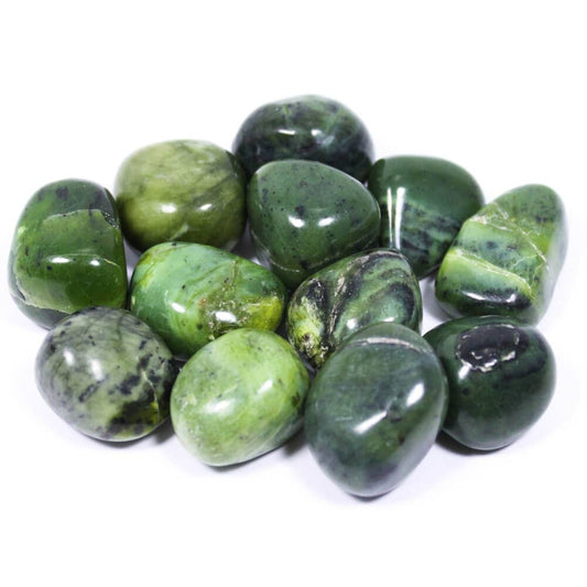 Nephrite Jade Polished Tumblestone Healing Crystals: Crystal Only