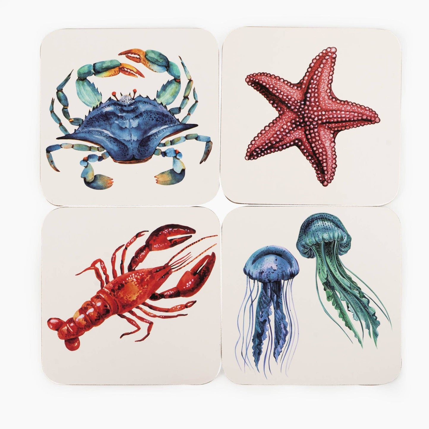 Set of 4 Coasters - Sea Creatures 4PK
