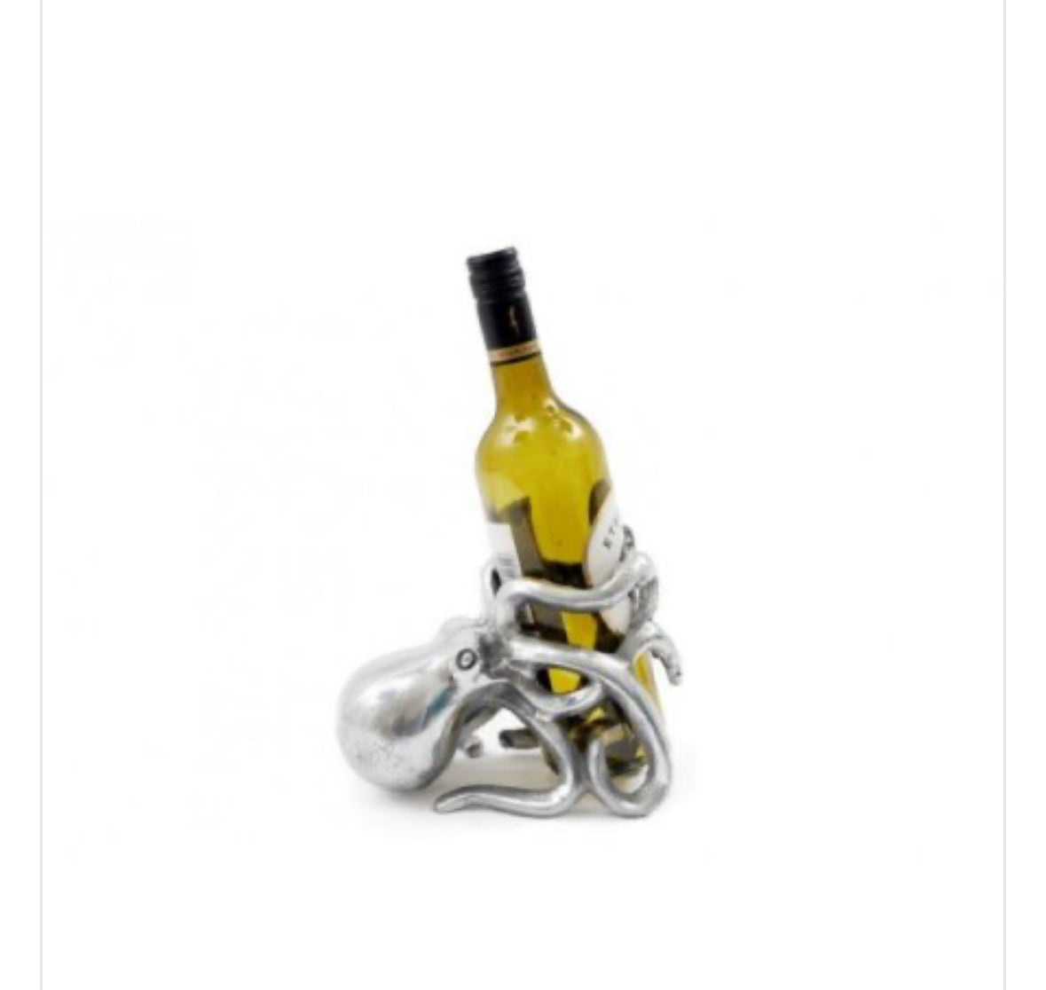 Silver Octopus Wine bottle Holder