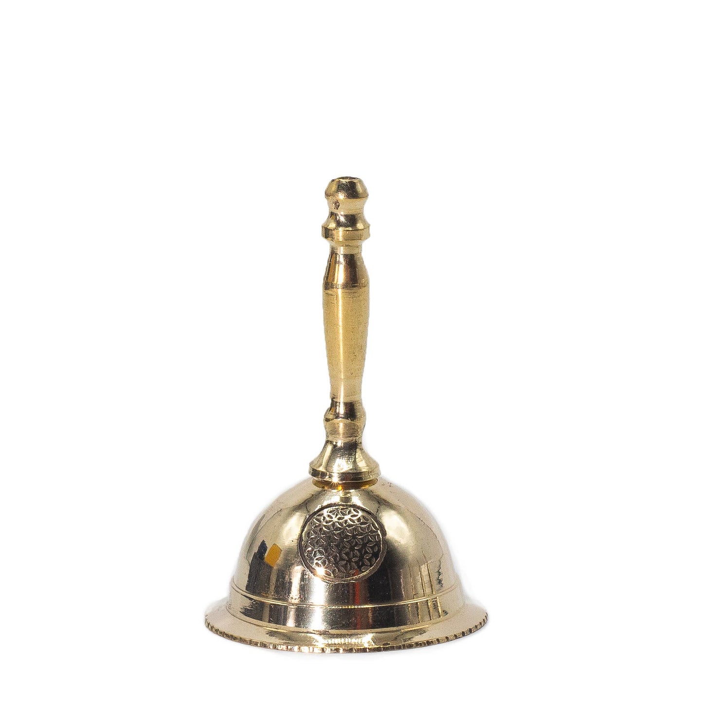 Small Altar Brass Bell - Flower of Life