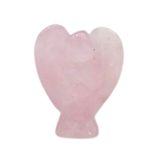 Mini Rose Quartz Angel Carving (20 mm)
