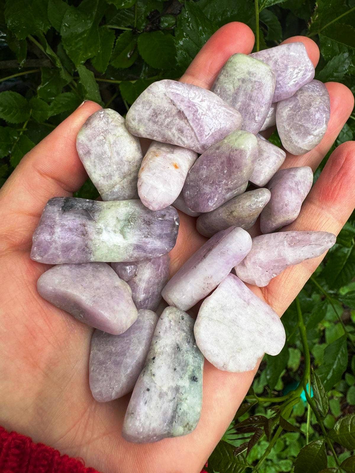 Kunzite tumble large kunzite gem polished pink