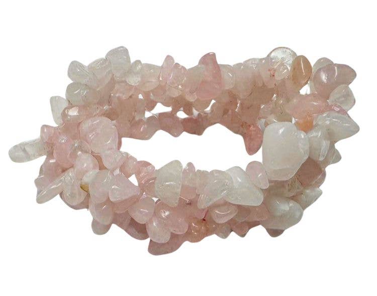 Rose Quartz Chunky Chip Bracelet