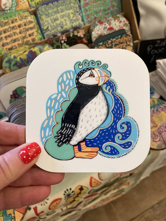 Puffin Coaster, Sea Birds, Puffin Lover Gifts