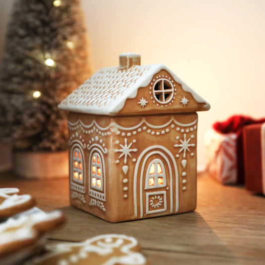 Ceramic Gingerbread House Wax Warmer -Not available to EU