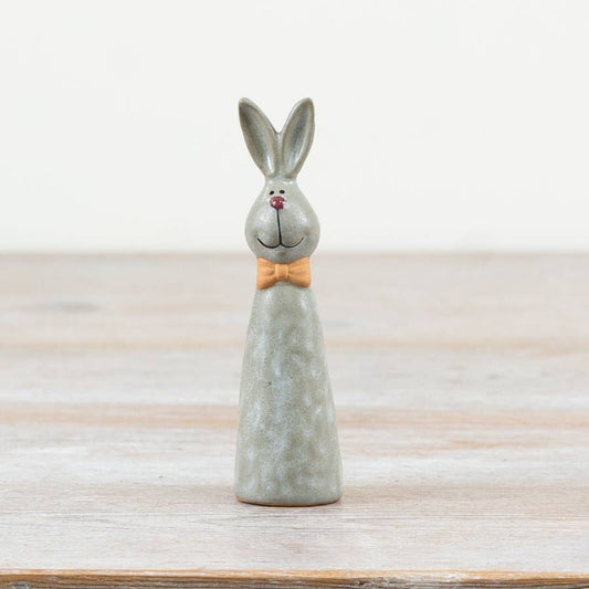 Rabbit with Bow Ornament, 11cm
