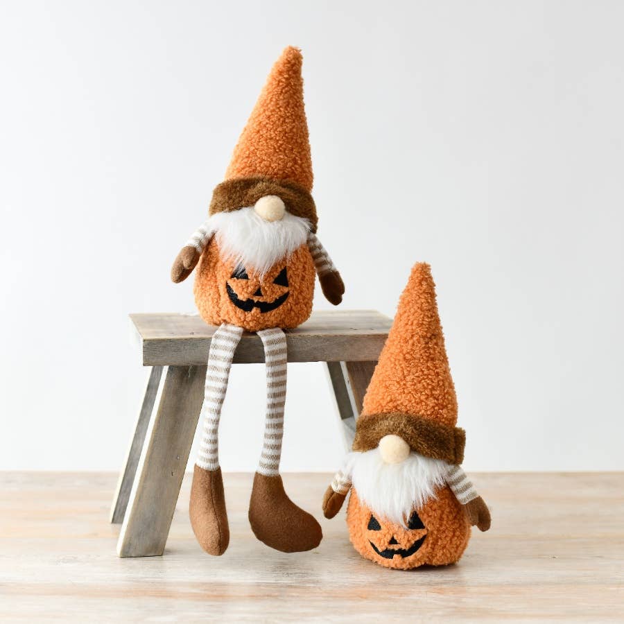 Sitting Fabric Gonk with Pumpkin Face, 26cm