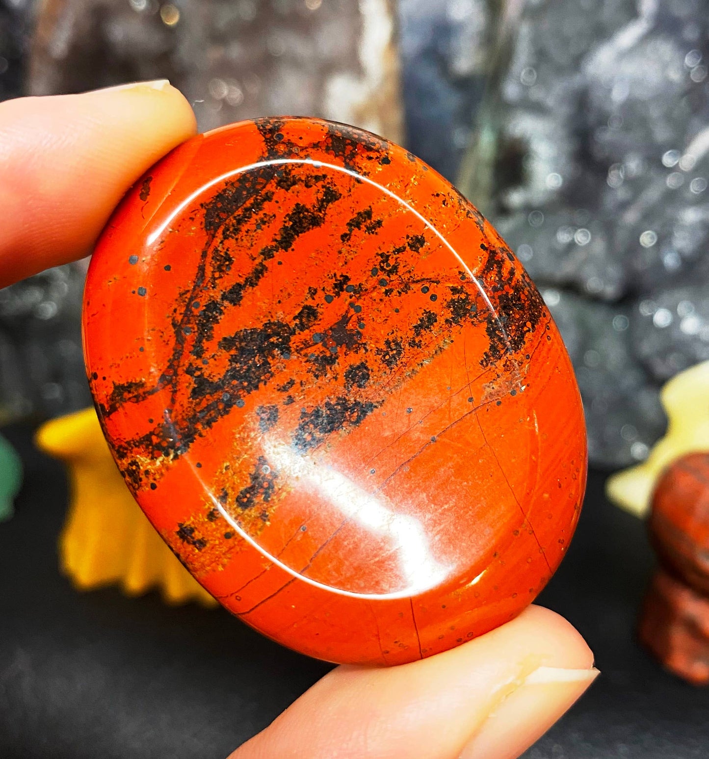 Crystal worry stone crystal thumbstone