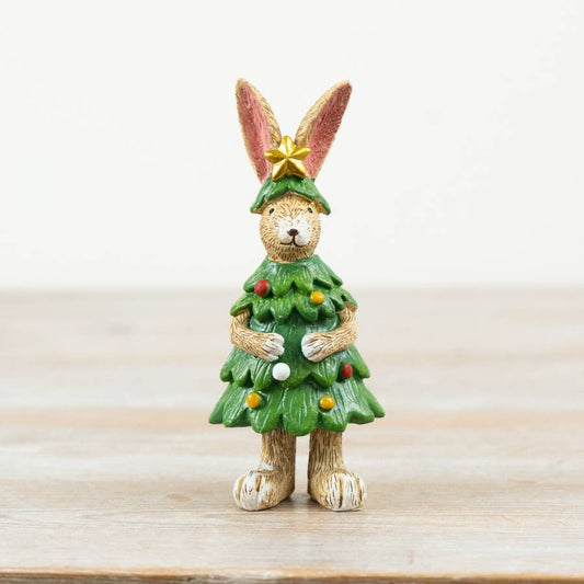 Rabbit in Xmas Tree Costume, 14cm
