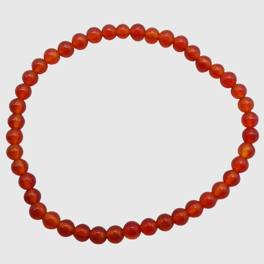4 mm Carnelian Bead Bracelet