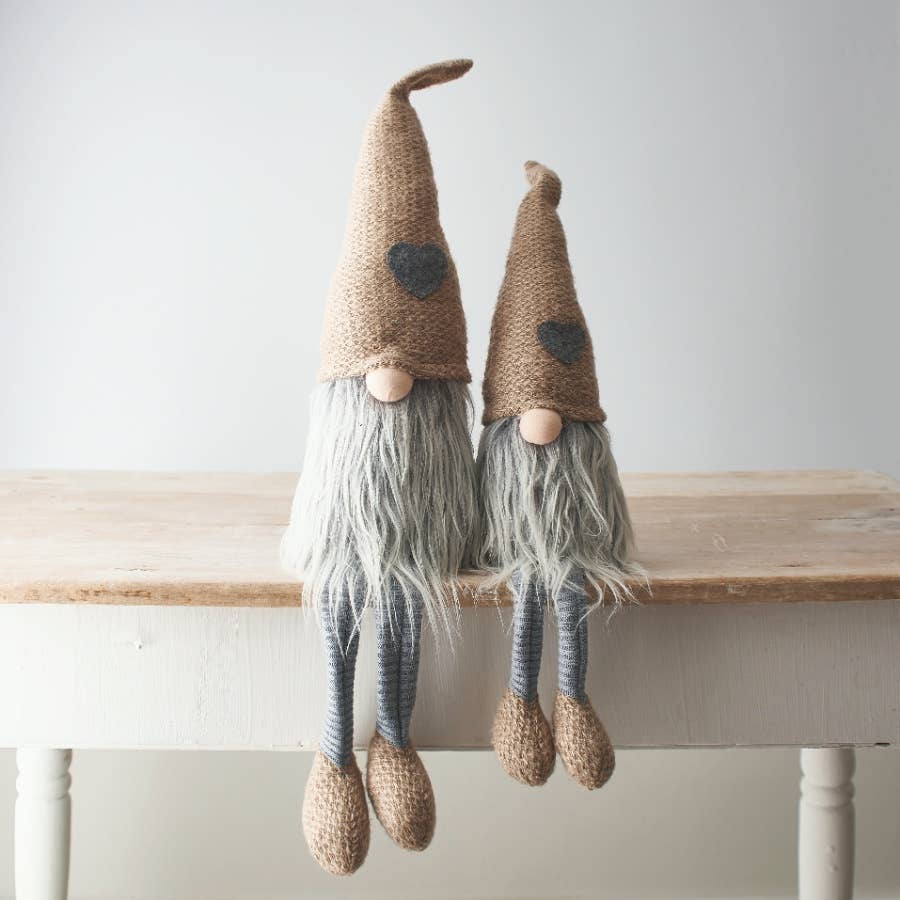 36cm Natural Fabric Gonks With Hearts