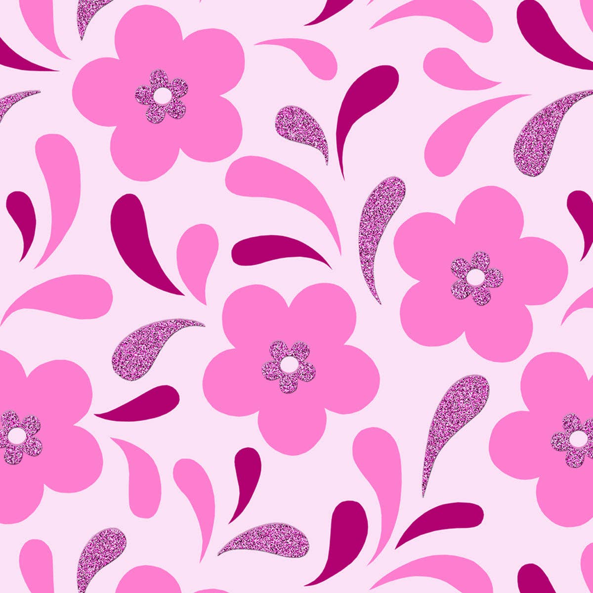 Eco friendly Biodegradable Glitter FSC© Wrapping Paper Chic Rouge: Floral