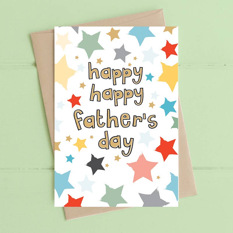Happy Happy Father's Day - Greetings Card