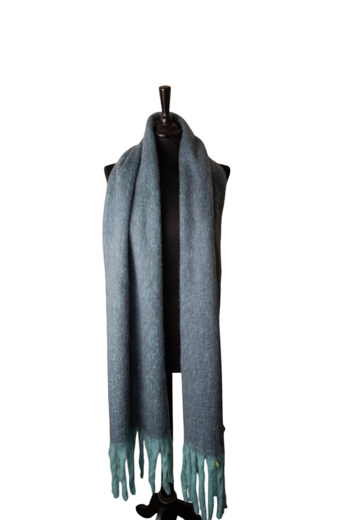 Dark & Light Blue Mottle Chunky Winter Scarf SW792