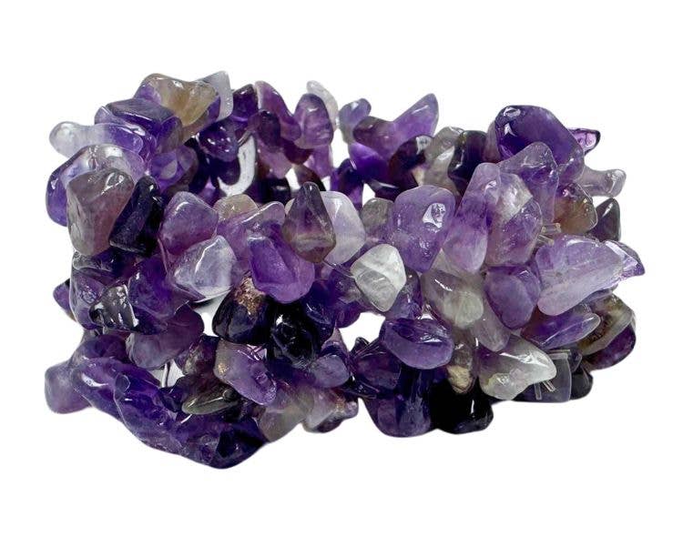 Amethyst Chunky Chip Bracelet