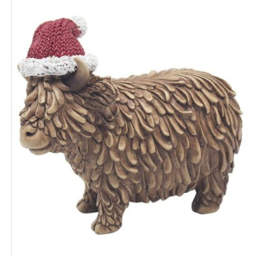 Christmas Highland Cow & baby