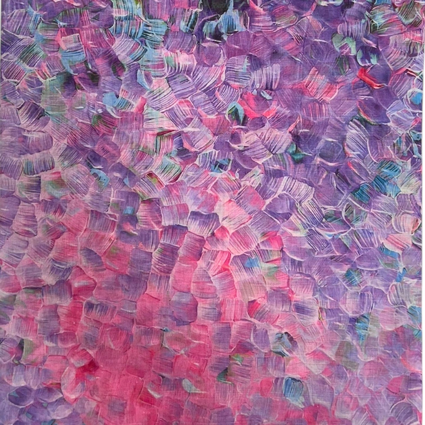 Vibrant Mosaic Print Scarf
: Purple