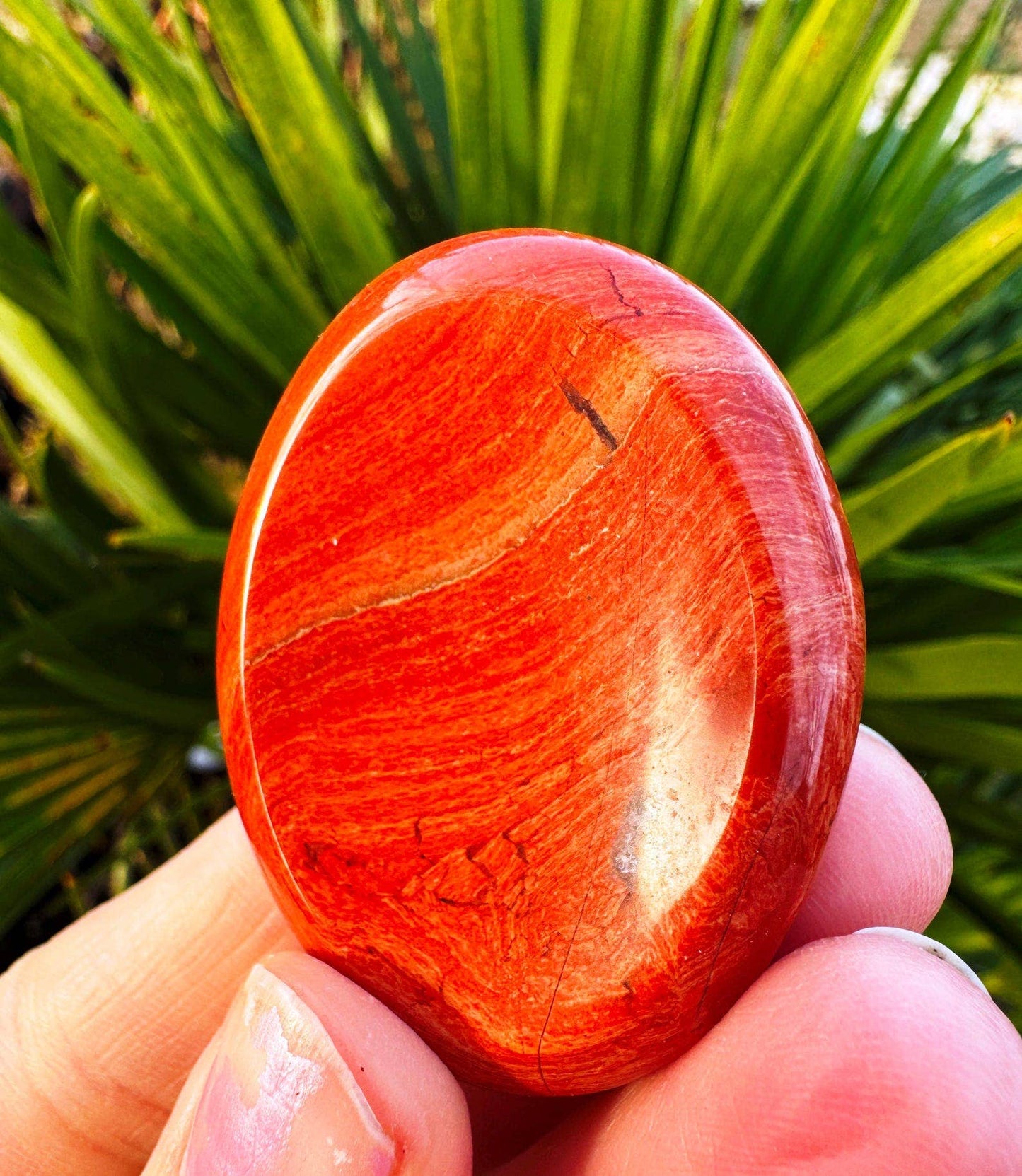 Crystal worry stone crystal thumbstone