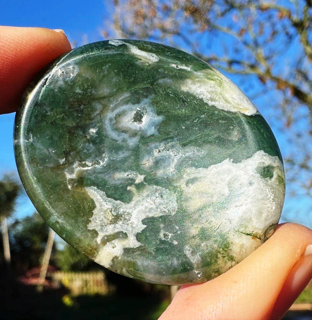 Crystal worry stone crystal thumbstone