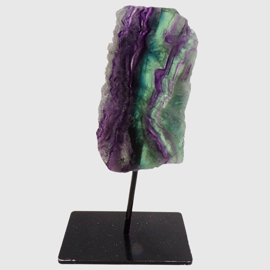 Rainbow Fluorite Slice on Stand (H145mm)