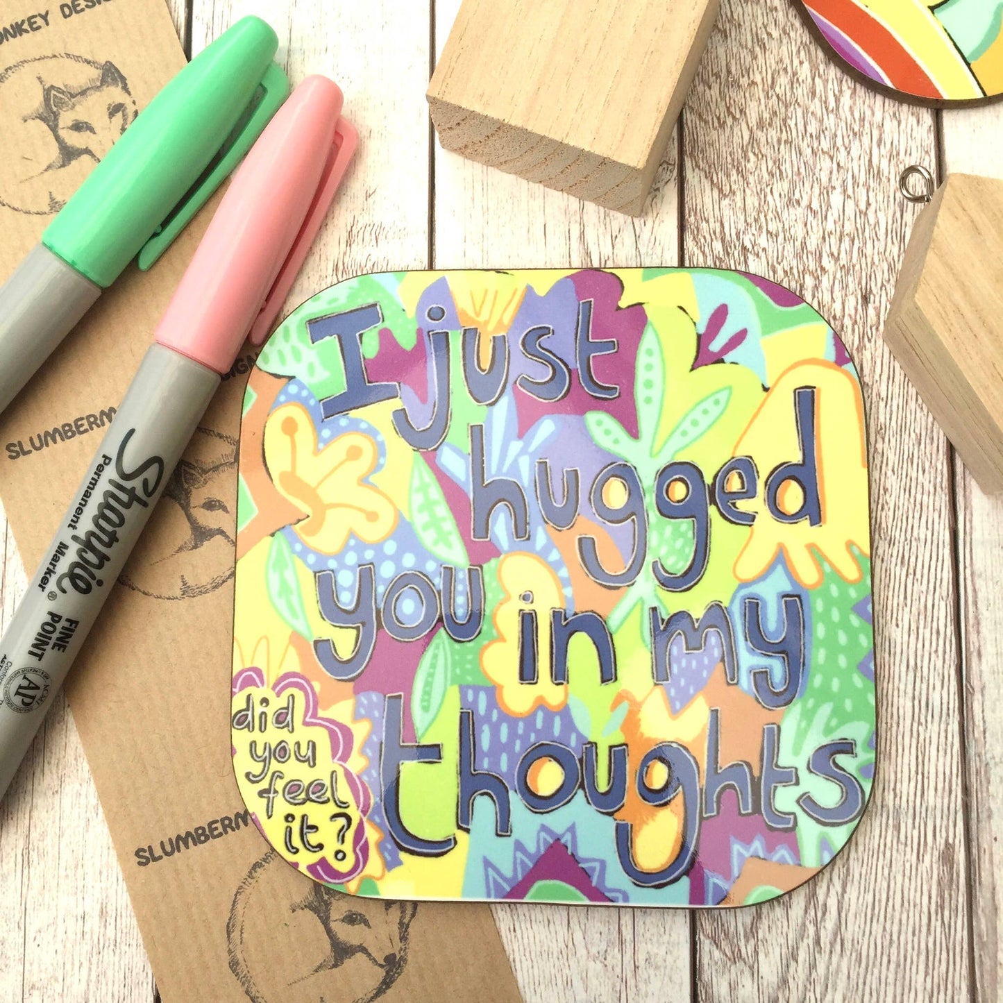 Hug Quote Coaster.