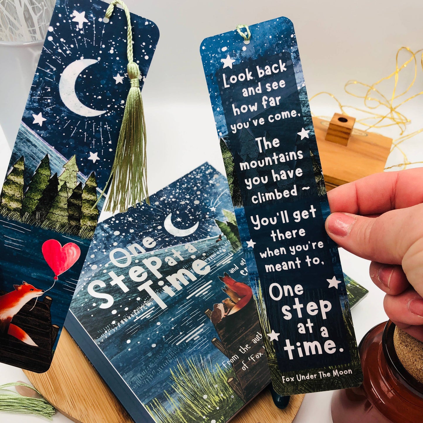 Fox Bookmark - One Step At A Time