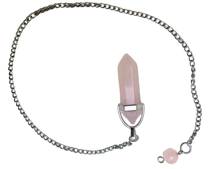 Rose Quartz Pendulum Point
