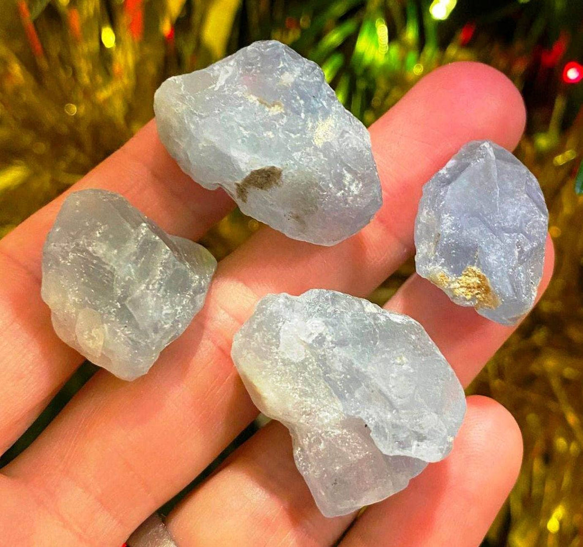 Celestite crystal 1-2cm celestital quartz blue raw stone Elf