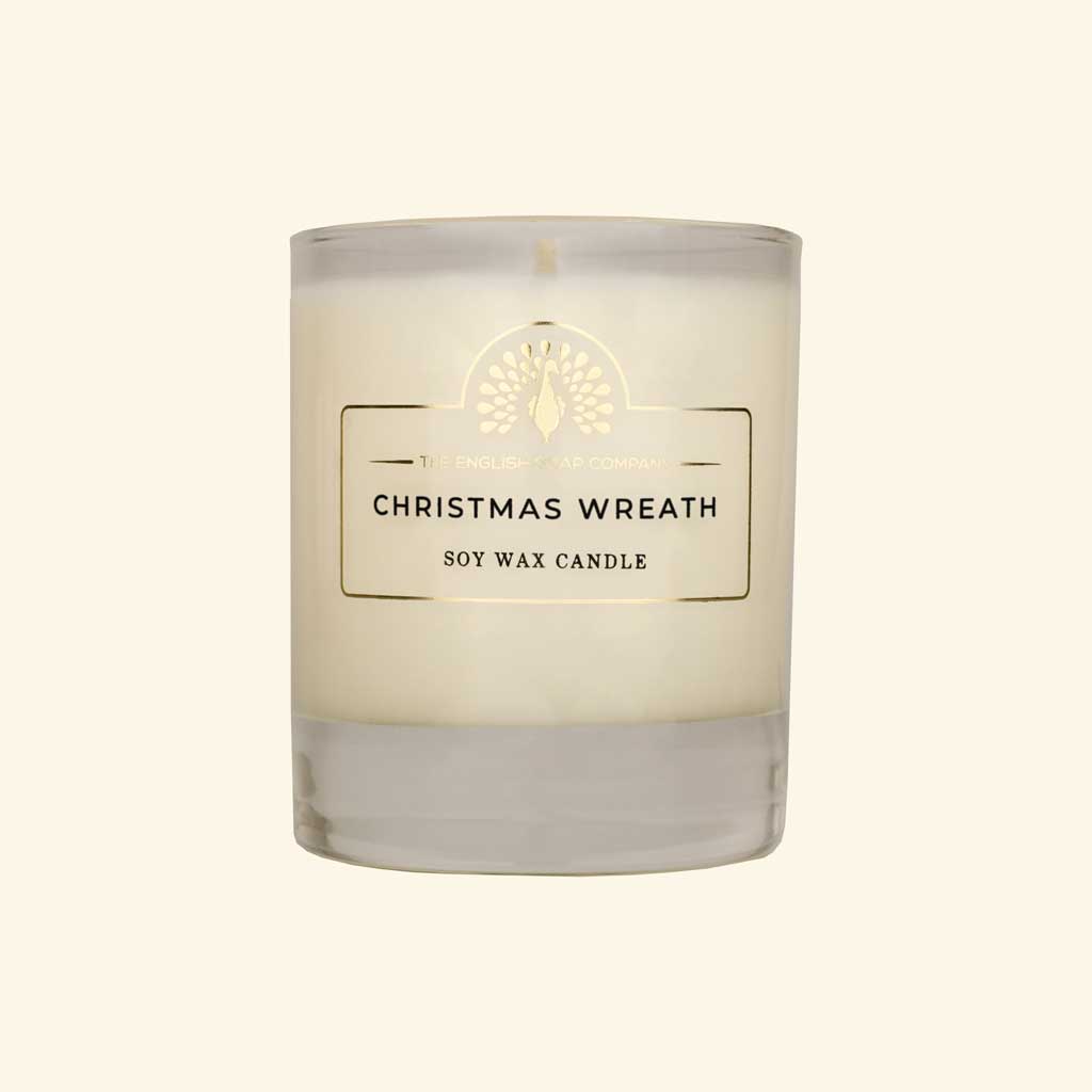 Christmas Tidings Christmas Wreath Candle