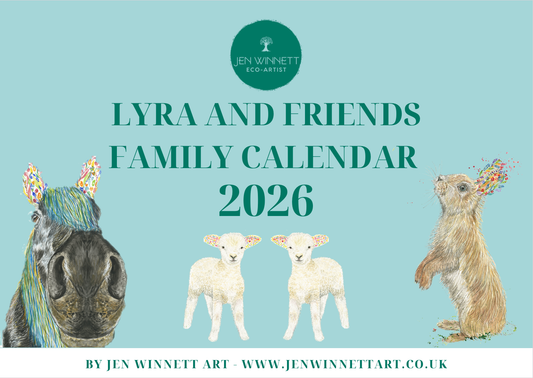 2026 A3 Animal Family Wall Calendar | UK Made Best seller